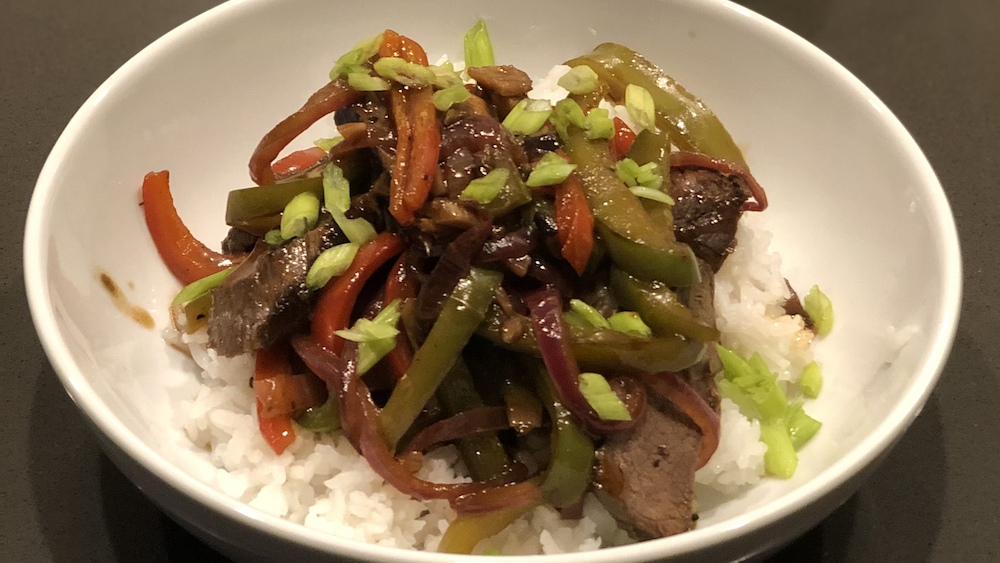 Pepper Steak with Rice