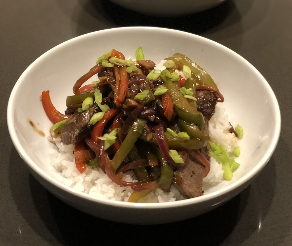 Pepper Steak with Rice