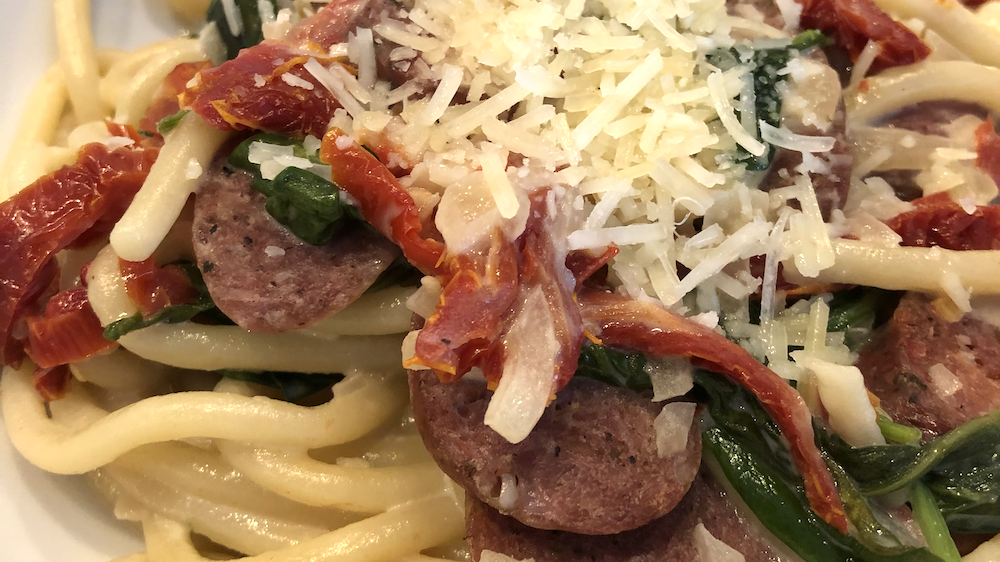 Image of Spaghetti, Sausage and Spinach