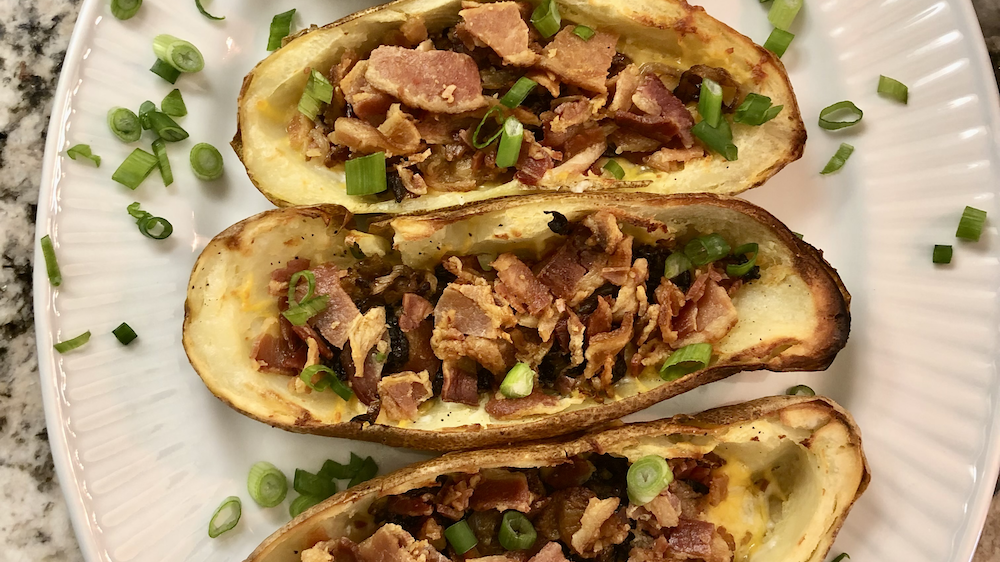 Caramelized Onion Potato Skins