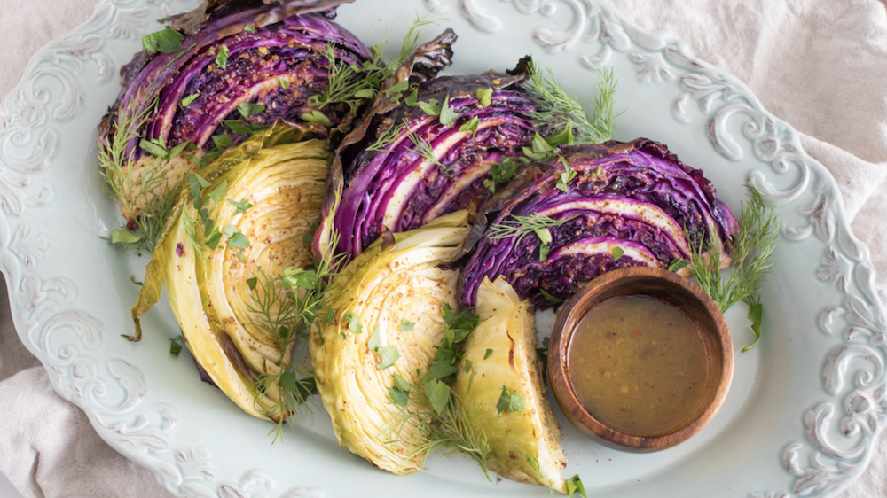 Garlic and Herb Roasted Cabbage