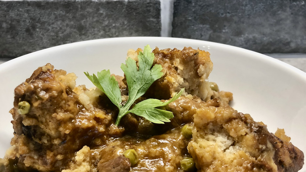 Guinness Pot Pie with Beer Biscuits