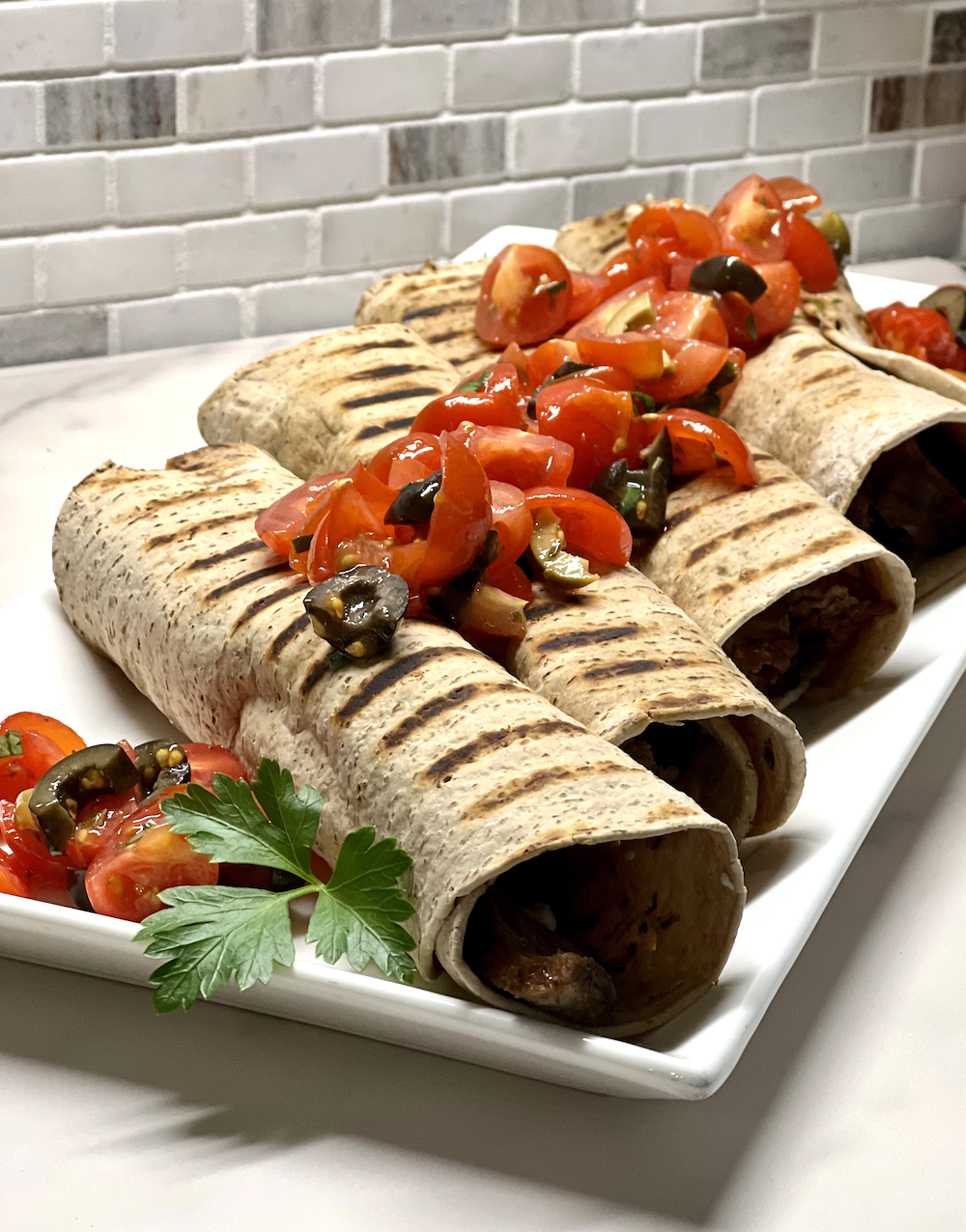 Grilled Italian Steak Wraps