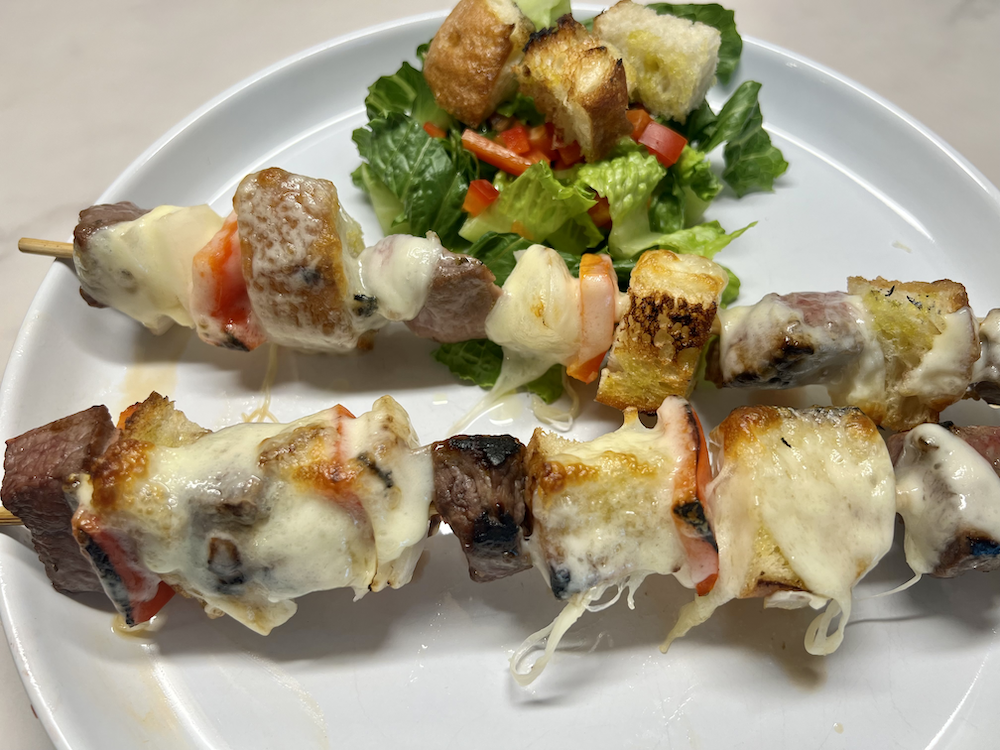 Steak Sandwich Kebab