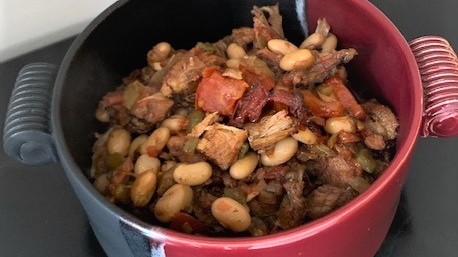 Baked Pork and Cannellini Beans