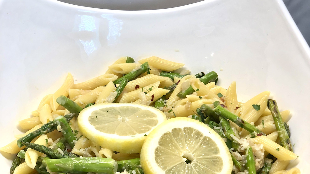 Lemony Asparagus with Pasta