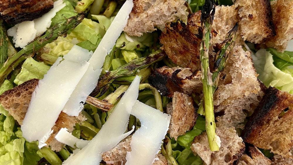Image of Grilled Asparagus Caesar Salad