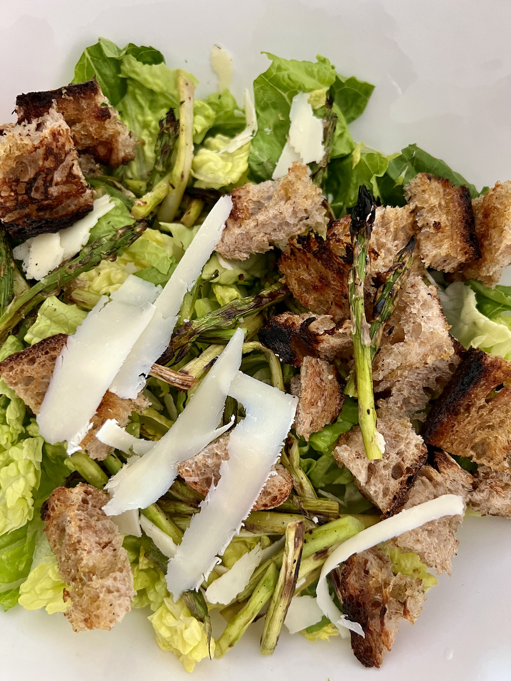 Grilled Asparagus Caesar Salad