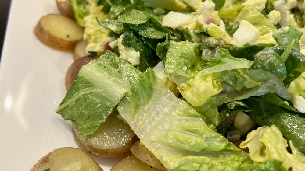 Egg Spinach Potato Salad