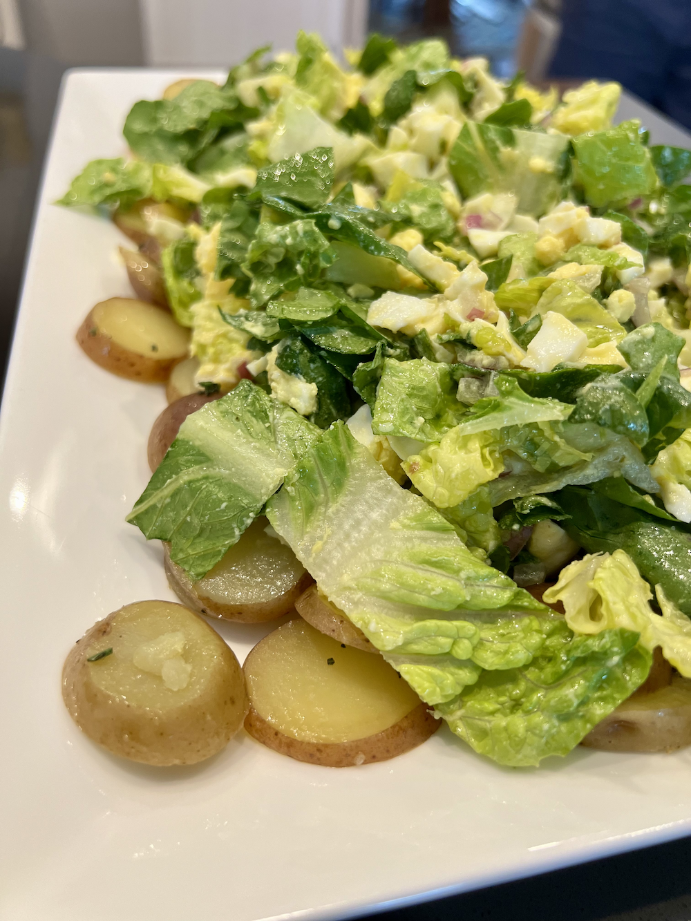 Egg Spinach Potato Salad
