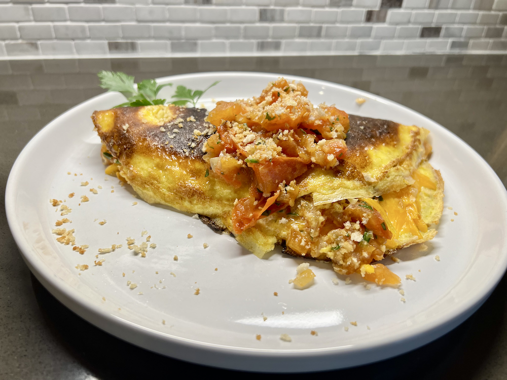 Grilled Cheese and Tomato Soup Omelet