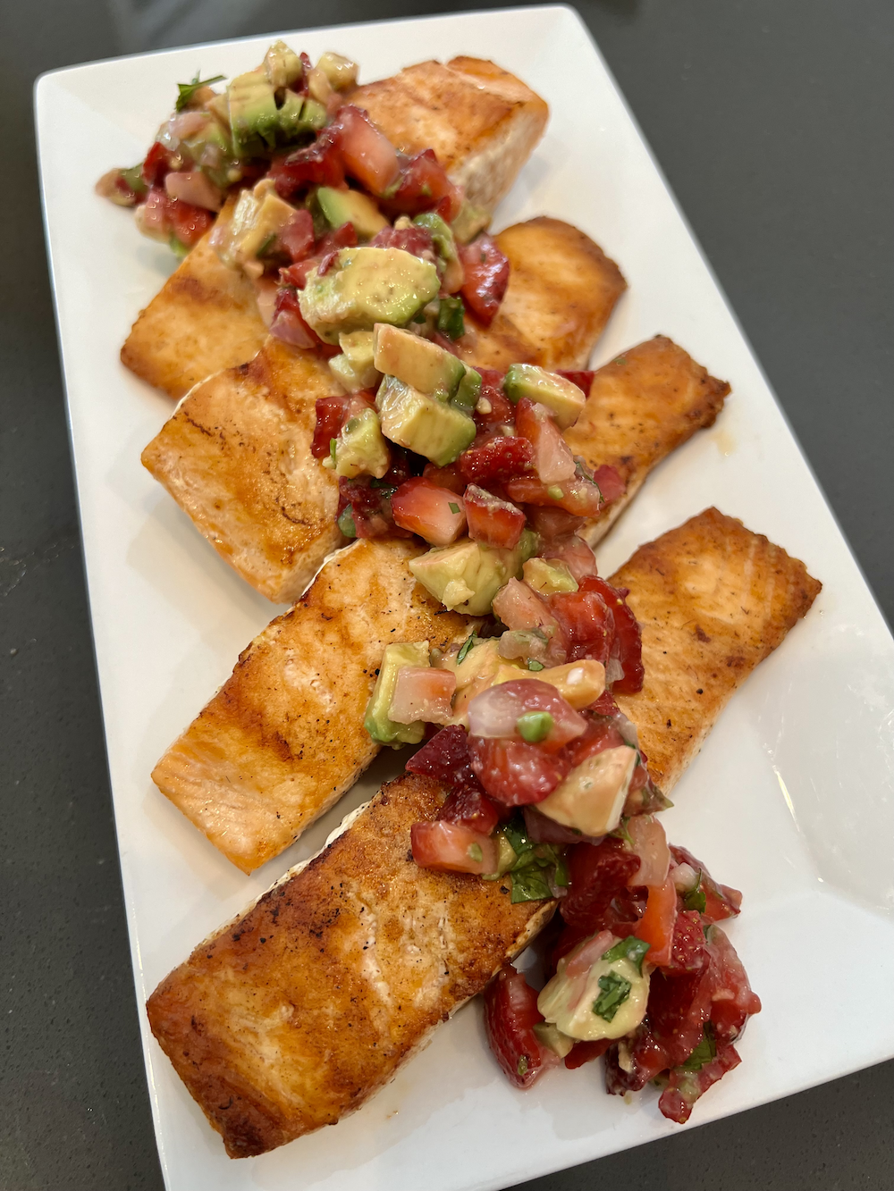 Strawberry Avocado Salsa with Salmon