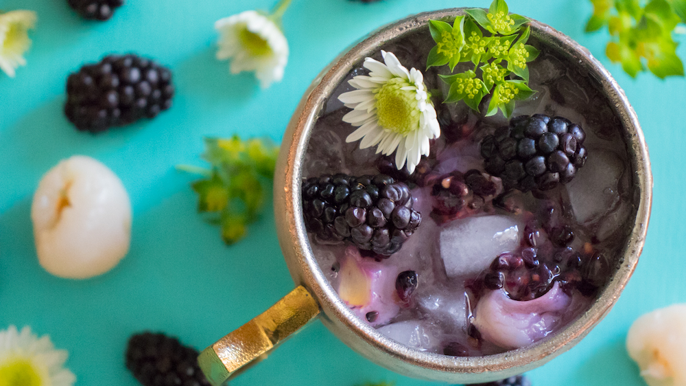 Peach Blackberry Wine Punch