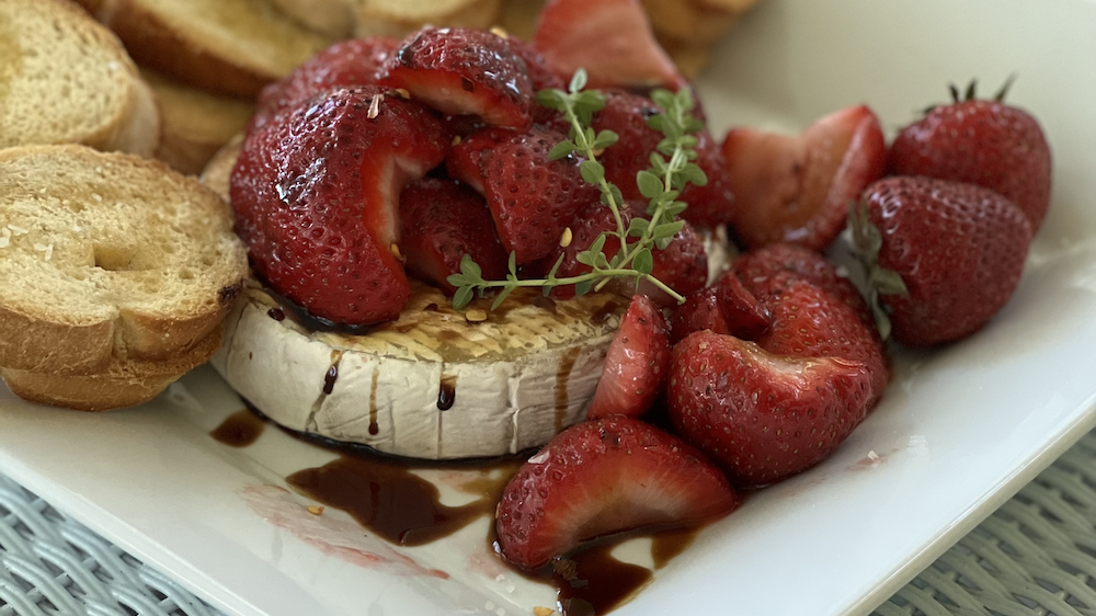 Image of Grilled Brie and Strawberries