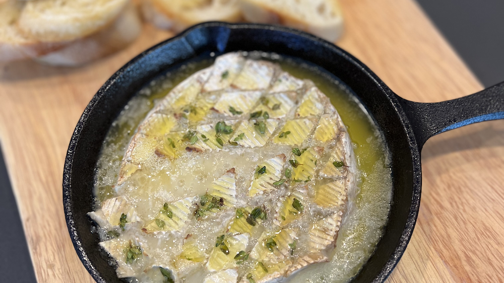 Grilled Brie with Wine