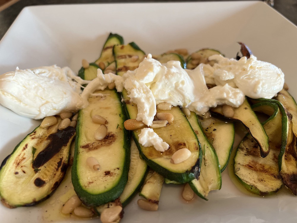 Grilled Zucchini with Burrata