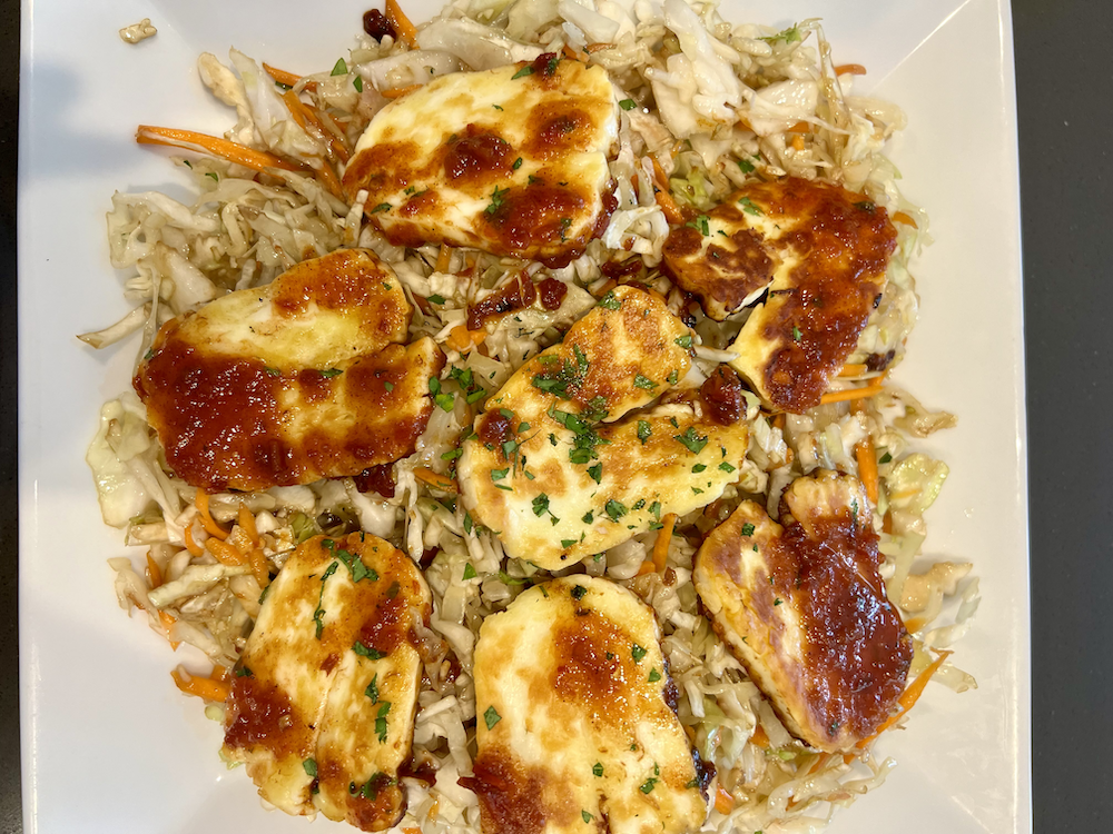 Sweet & Spicy Halloumi Salad