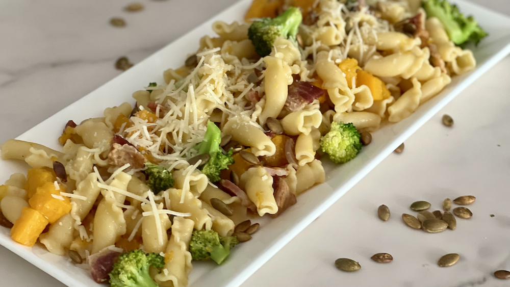 Pumpkin Pasta with Pancetta