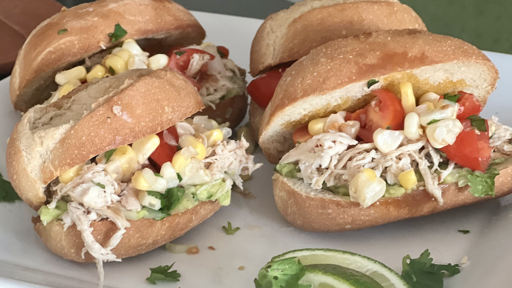 Image of Pulled Chicken Guacamole Sliders