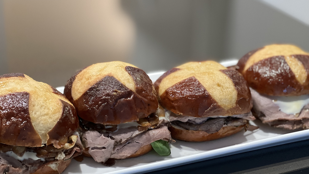 Image of Baked Roast Beef and Brie Sliders