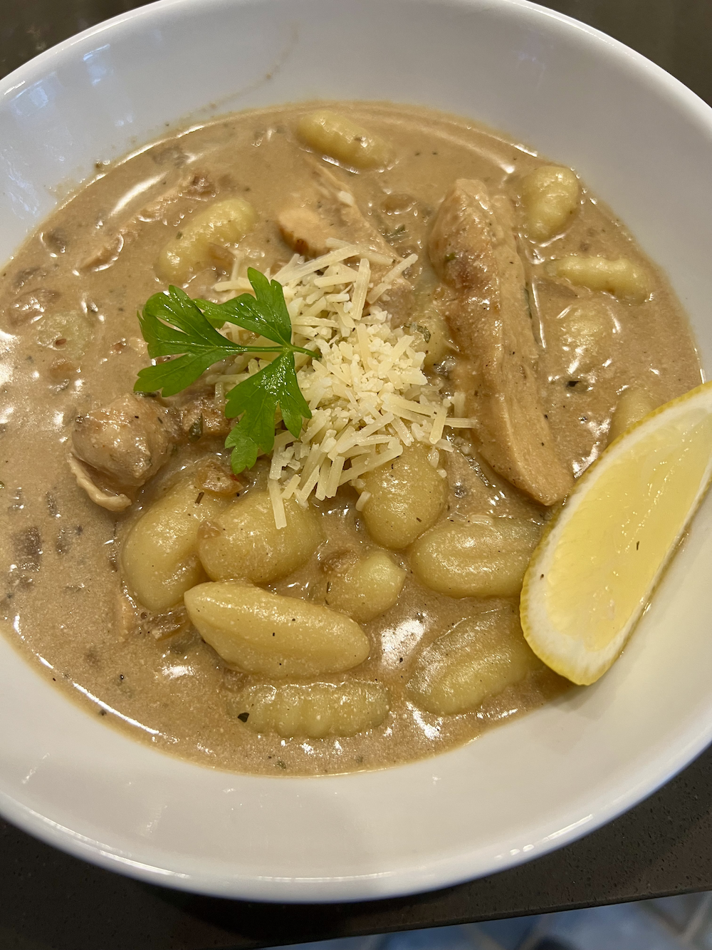 One Pan Lemon Parm Chicken Gnocchi