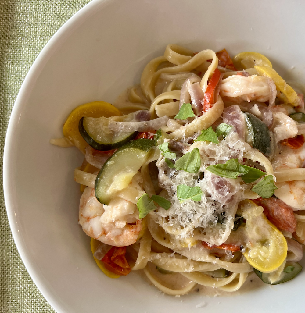 One Pot Shrimp Primavera