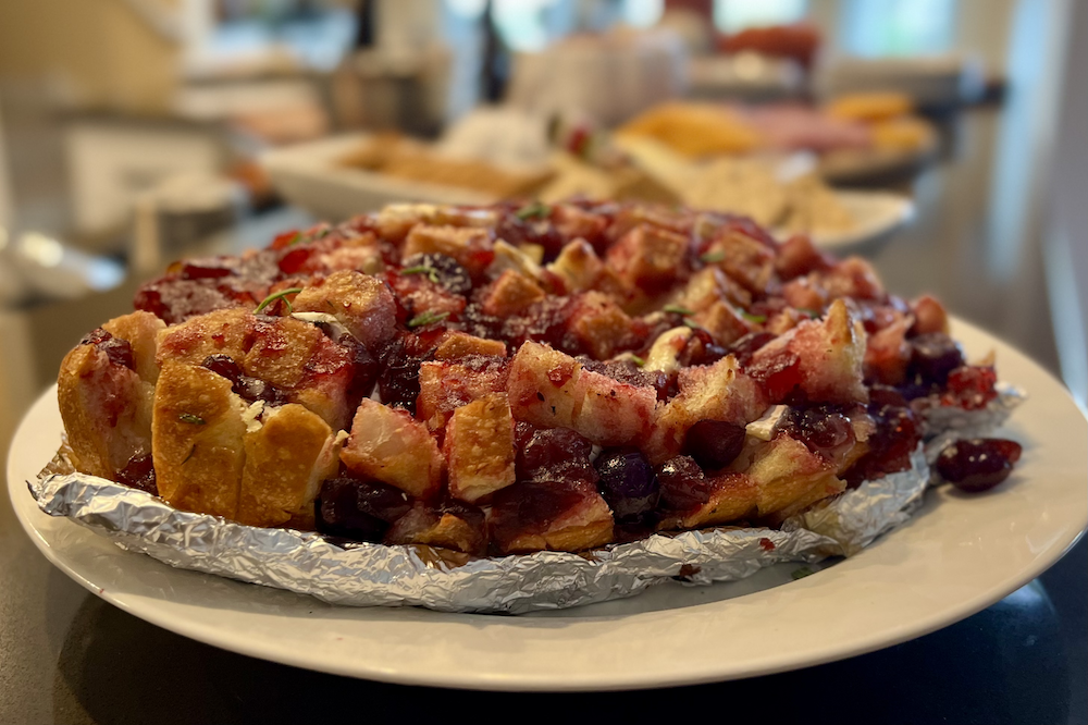 Cranberry Brie Pull Apart Bread