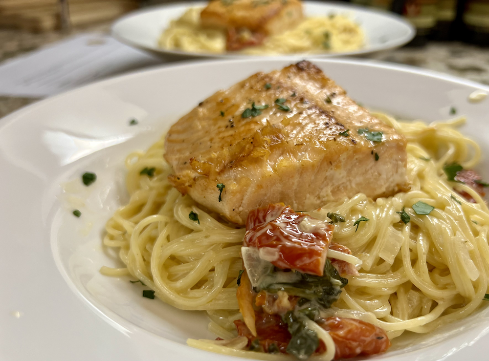 Tuscan Salmon Pasta