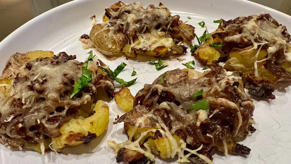 Image of French Onion Smashed Potatoes