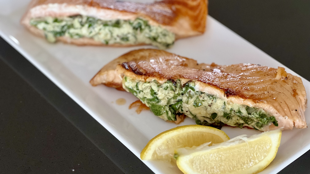 Image of Spinach Stuffed Salmon