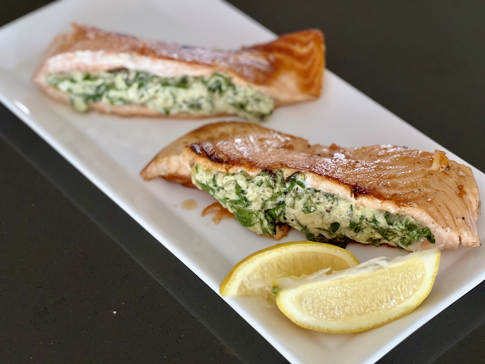 Spinach Stuffed Salmon