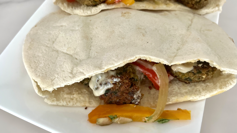Baked Falafel Sandwich