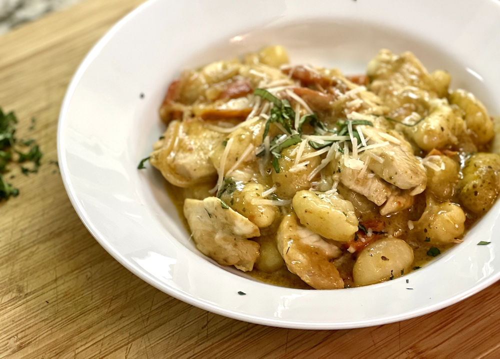 Creamy Pesto Gnocchi & Chicken Skillet