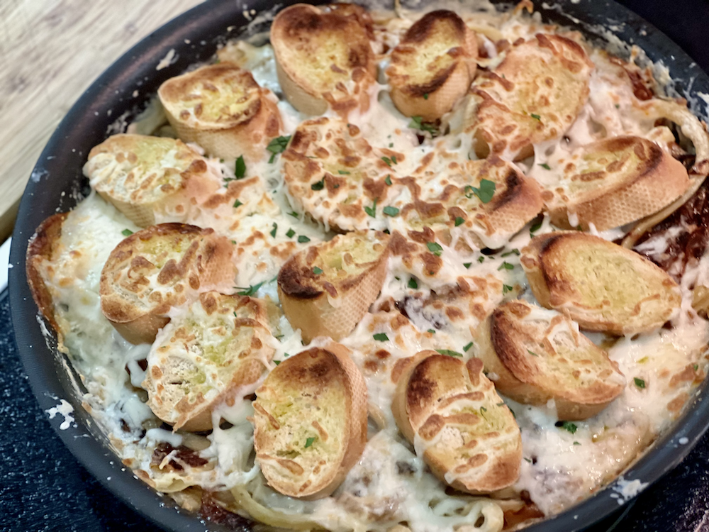 French Onion Fettuccine Alfredo