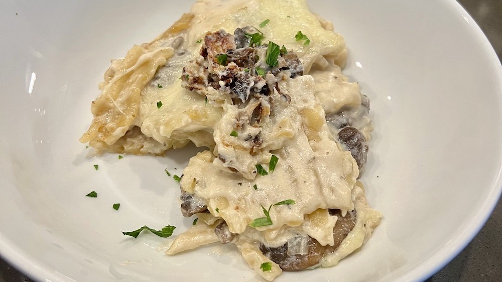 Stovetop Mushroom Lasagna
