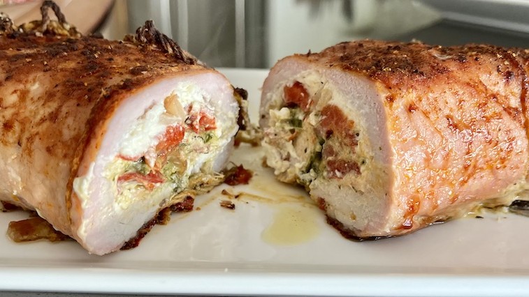 Spinach Stuffed Pork Tenderloin