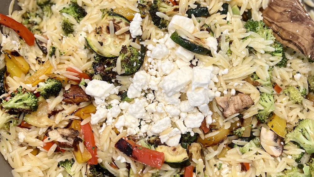 Image of Grilled Vegetable Orzo with Feta Vinaigrette