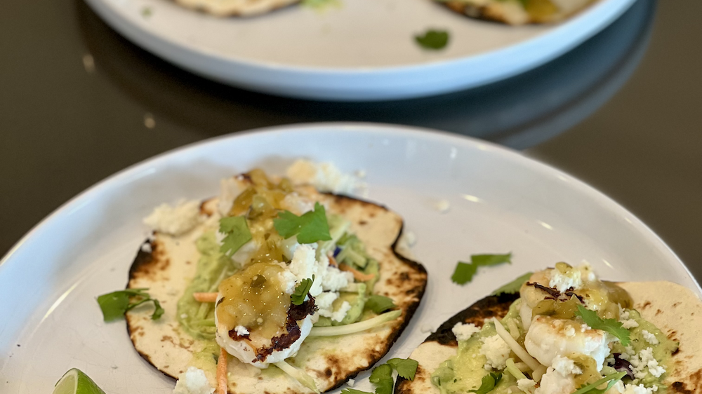 Image of Shrimp Tacos with Avocado Crema