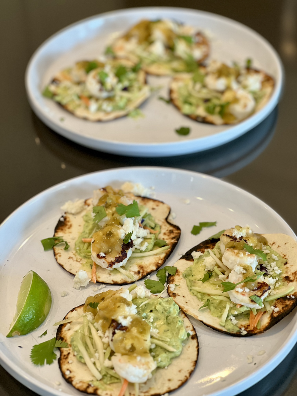 Shrimp Tacos with Avocado Crema