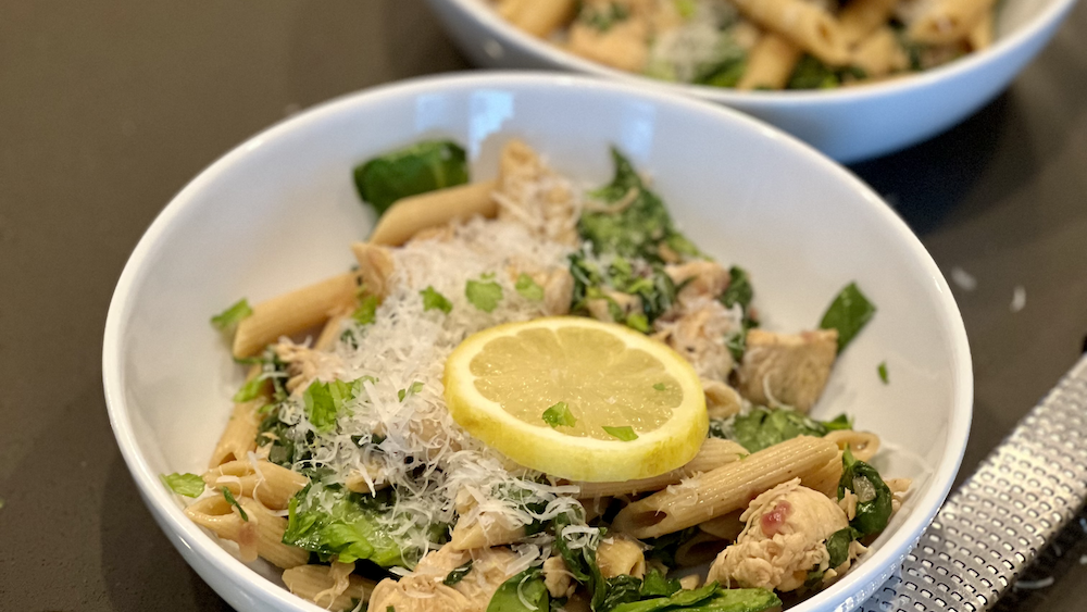 Image of Chicken, Spinach and Pasta Skillet