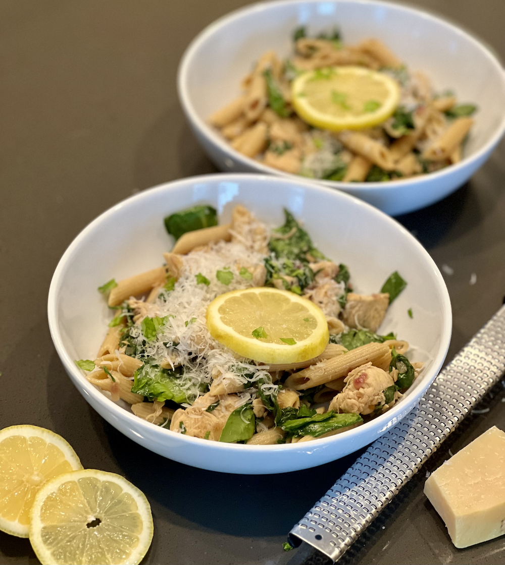 Chicken, Spinach and Pasta Skillet