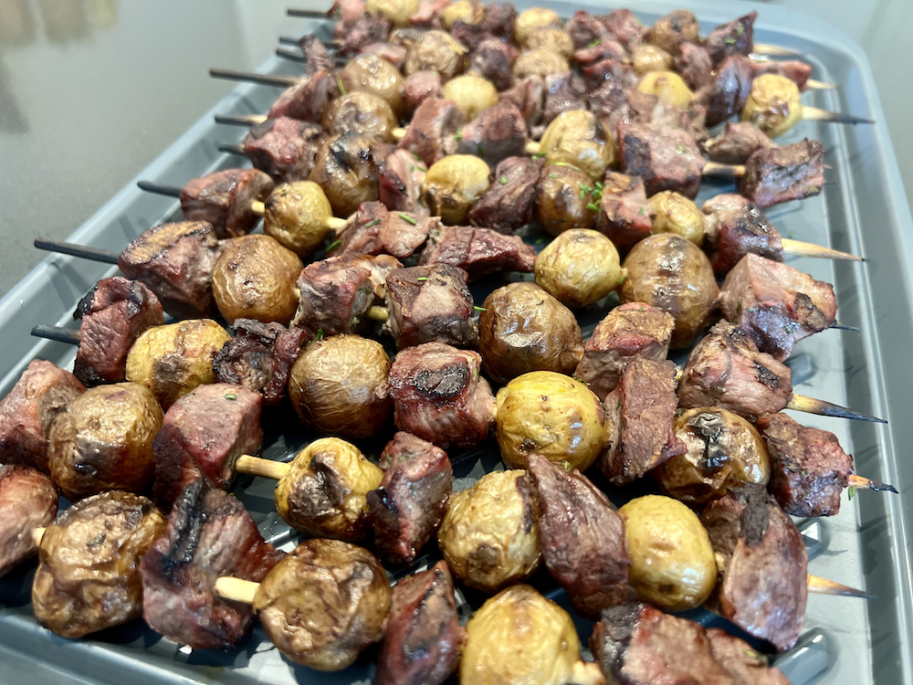 Grilled Steak and Potato Skewers