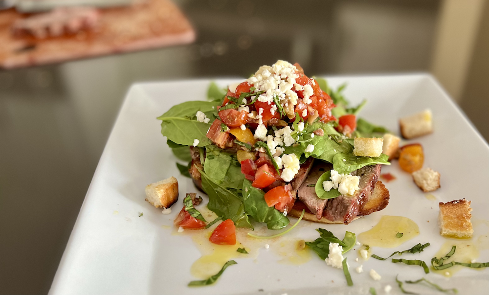 Grilled Steak Bruschetta Salad