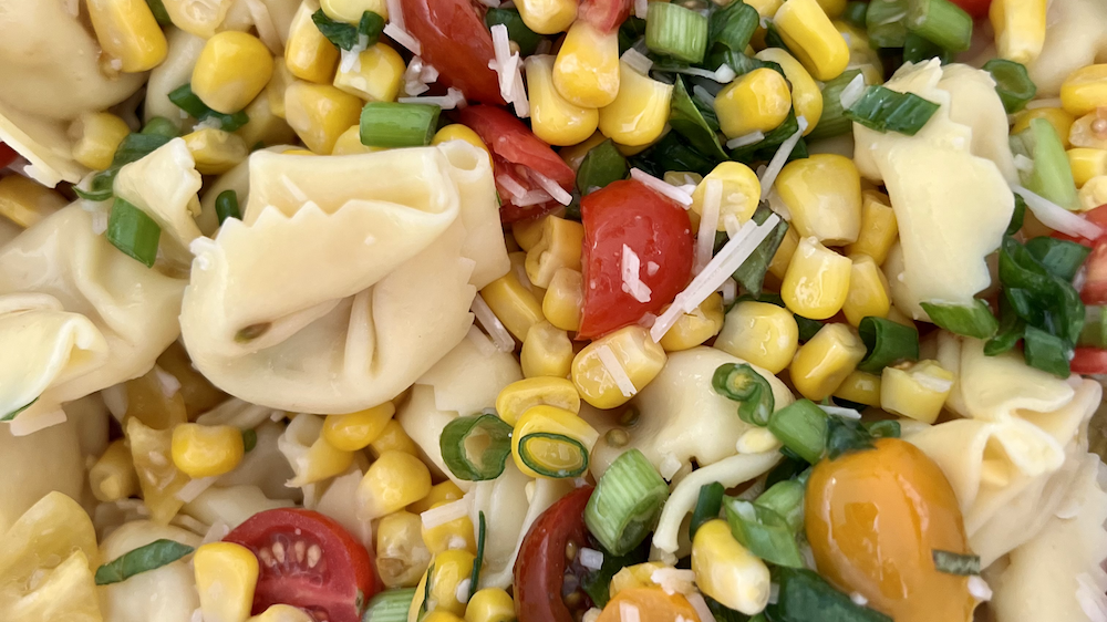 Image of Cheese Tortellini with Tomatoes and Corn