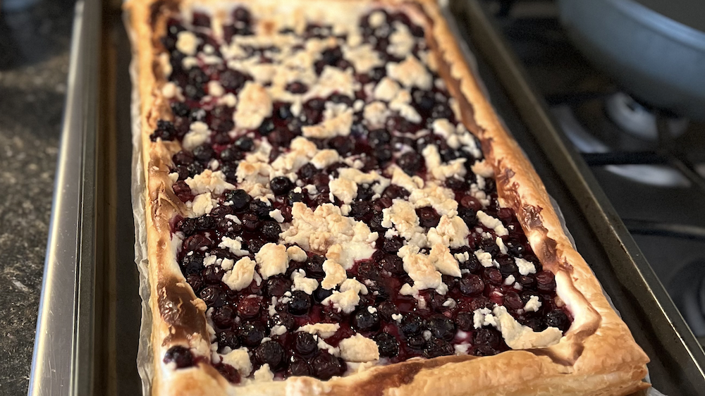 Lemon Blueberry Puff Pastry Tart