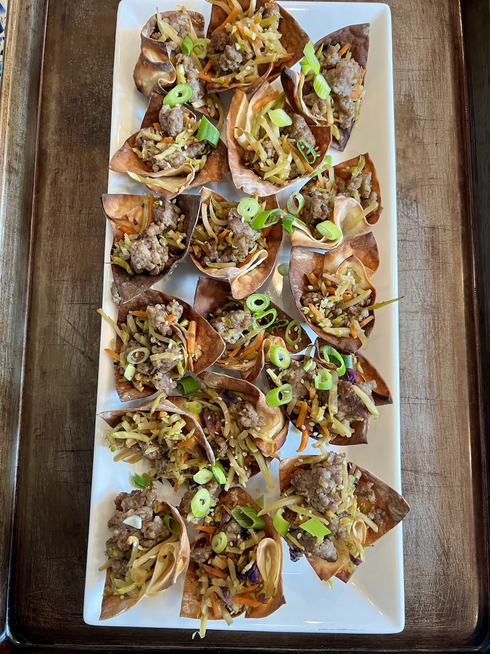 Asian Wonton Cups