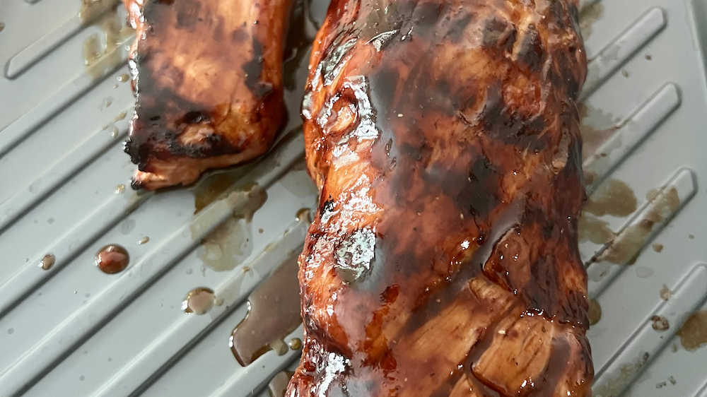 Grilled Pork Tenderloin with Rice