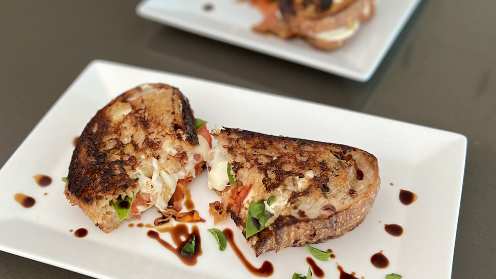 Image of Roasted Tomato Caprese Grilled Cheese