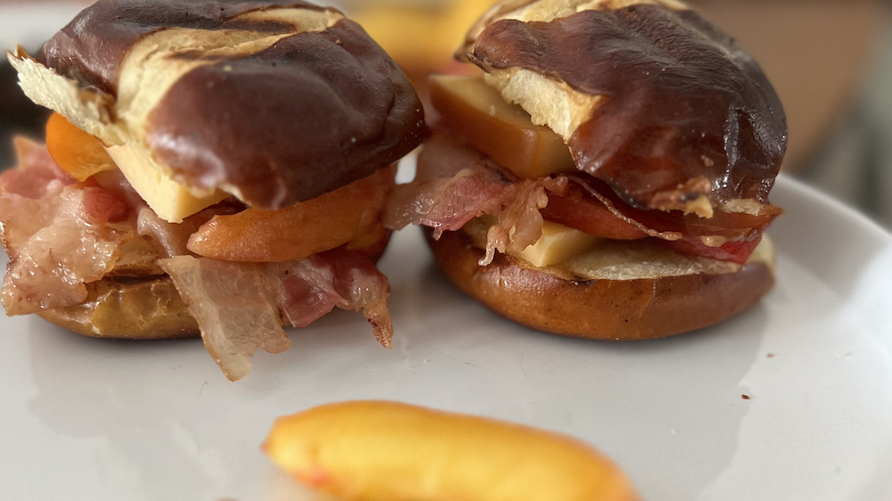 Image of Peach, Bacon and Gouda Sliders
