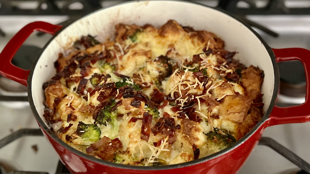 Image of Parmesan Broccoli Bread Pudding